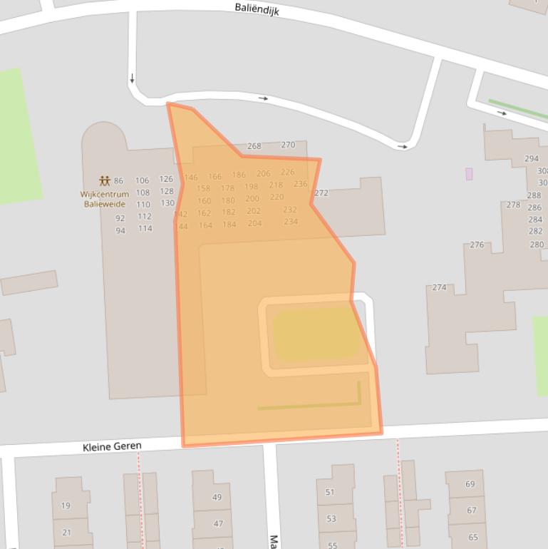 Kaart van postcodegebied 4816GJ.