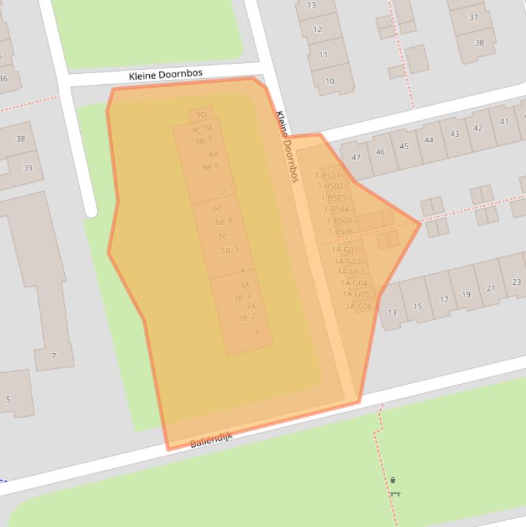 Kaart van postcodegebied 4816GK.