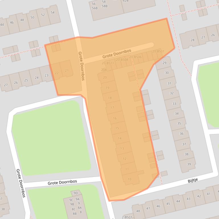 Kaart van postcodegebied 4816GN.