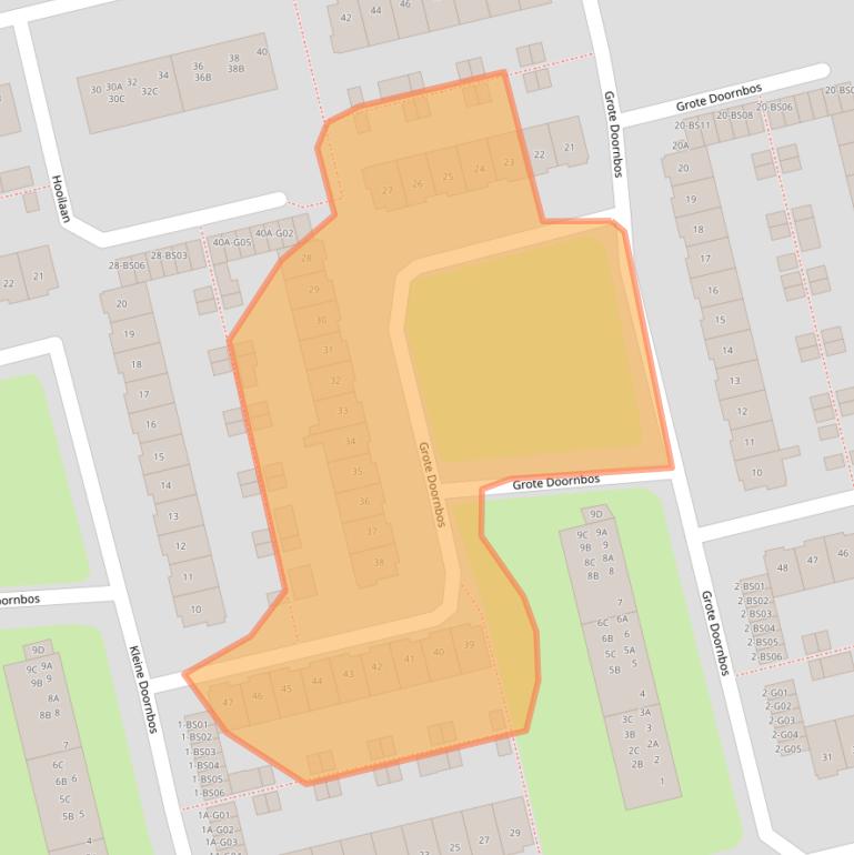 Kaart van postcodegebied 4816GP.