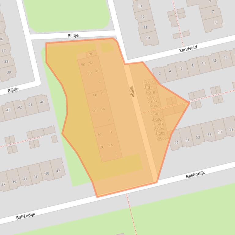 Kaart van postcodegebied 4816GR.