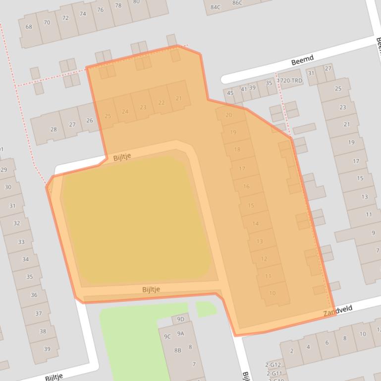 Kaart van postcodegebied 4816GS.