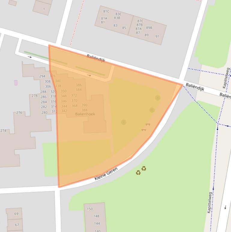 Kaart van postcodegebied 4816GW.