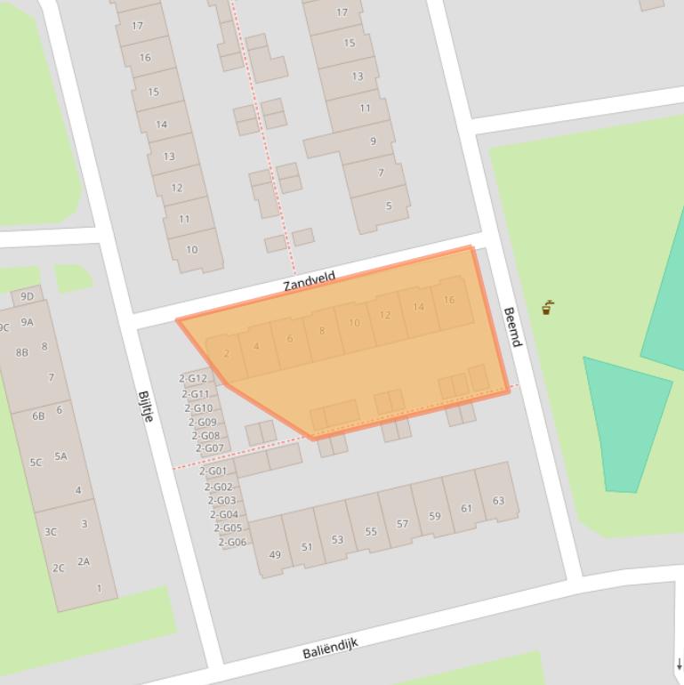 Kaart van postcodegebied 4816HA.