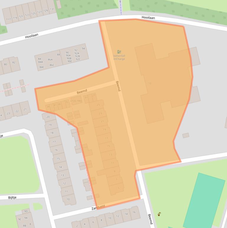 Kaart van postcodegebied 4816HB.