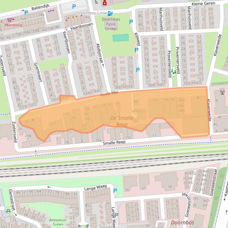 Kaart van postcodegebied 4816JD.