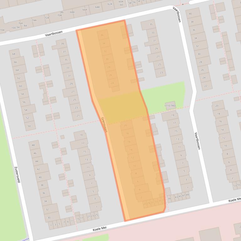 Kaart van postcodegebied 4816JG.
