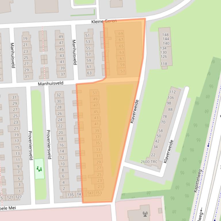 Kaart van postcodegebied 4816JT.