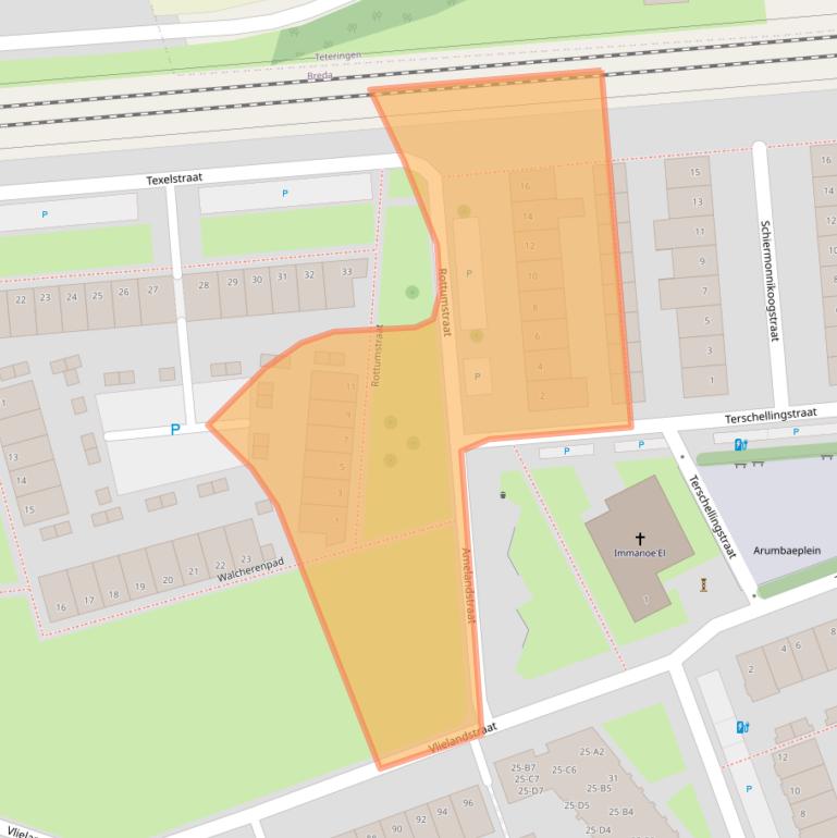 Kaart van postcodegebied 4817AL.