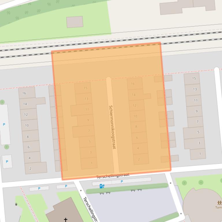 Kaart van postcodegebied 4817AM.