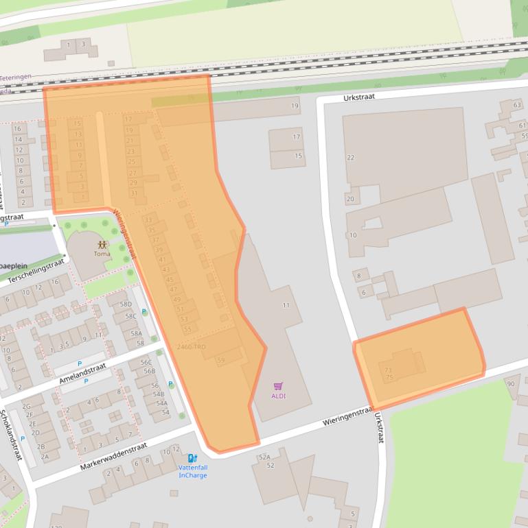 Kaart van postcodegebied 4817AN.