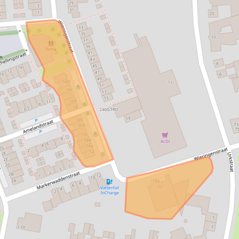 Kaart van postcodegebied 4817AP.