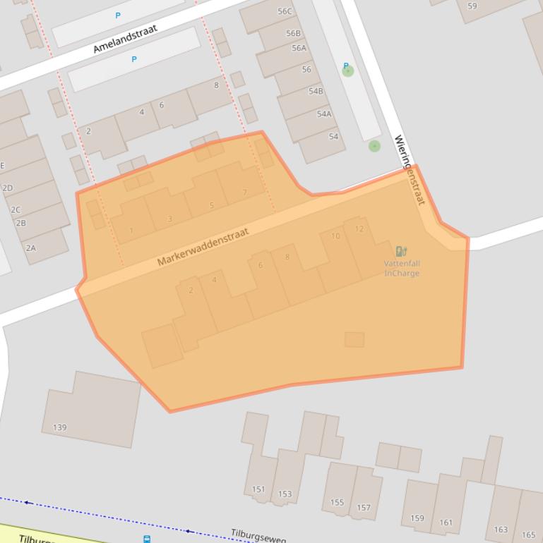 Kaart van postcodegebied 4817AT.