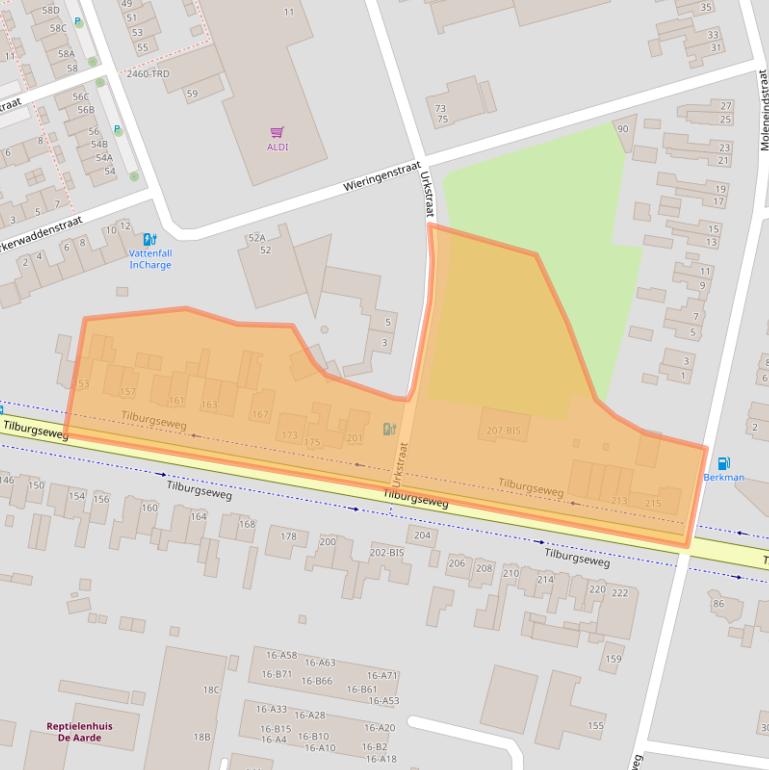 Kaart van postcodegebied 4817BC.