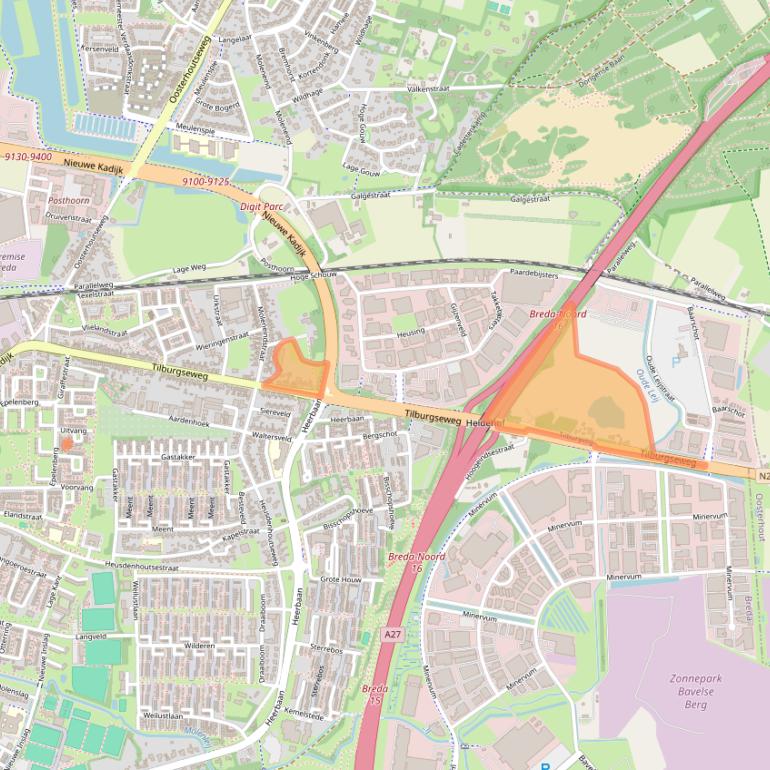 Kaart van postcodegebied 4817BD.