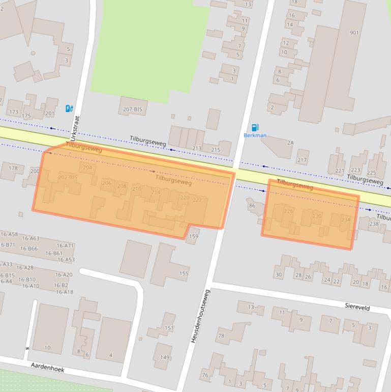 Kaart van postcodegebied 4817BJ.