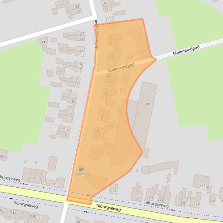 Kaart van postcodegebied 4817BN.