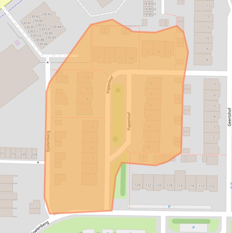 Kaart van postcodegebied 4817BX.