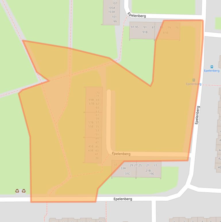 Kaart van postcodegebied 4817CB.