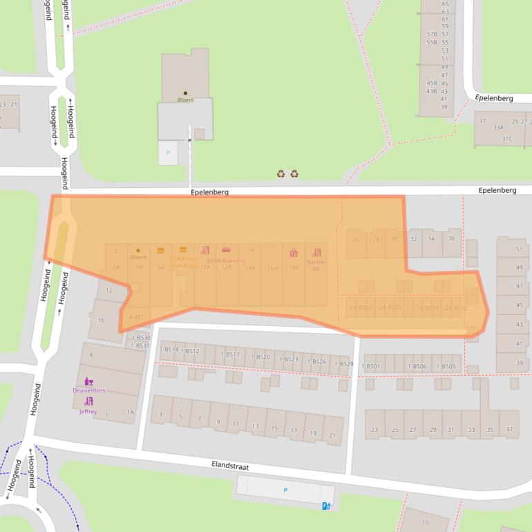 Kaart van postcodegebied 4817CM.