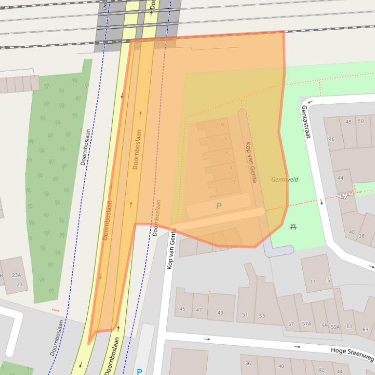 Kaart van postcodegebied 4817CR.