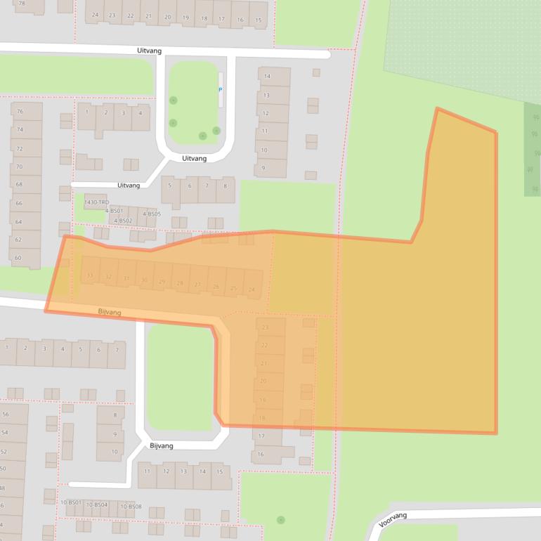 Kaart van postcodegebied 4817DD.