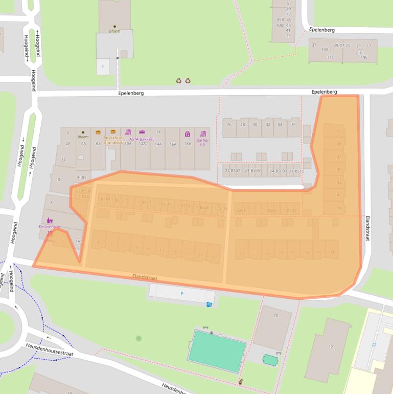 Kaart van postcodegebied 4817DN.