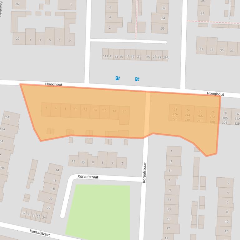 Kaart van postcodegebied 4817EB.