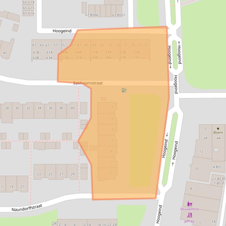 Kaart van postcodegebied 4817EG.