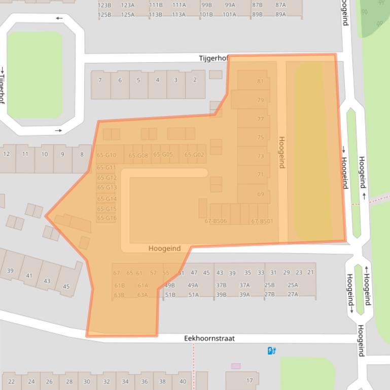 Kaart van postcodegebied 4817EH.