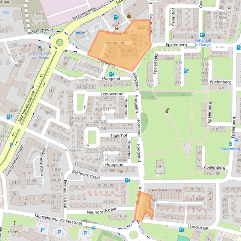 Kaart van postcodegebied 4817EM.