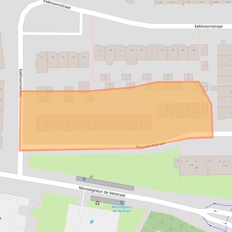 Kaart van postcodegebied 4817ET.