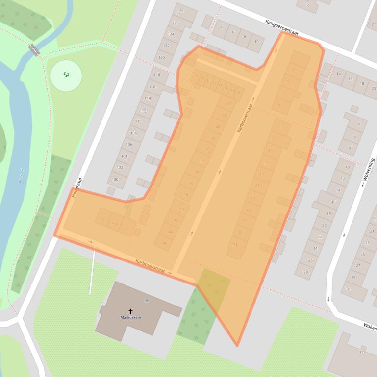 Kaart van postcodegebied 4817GB.