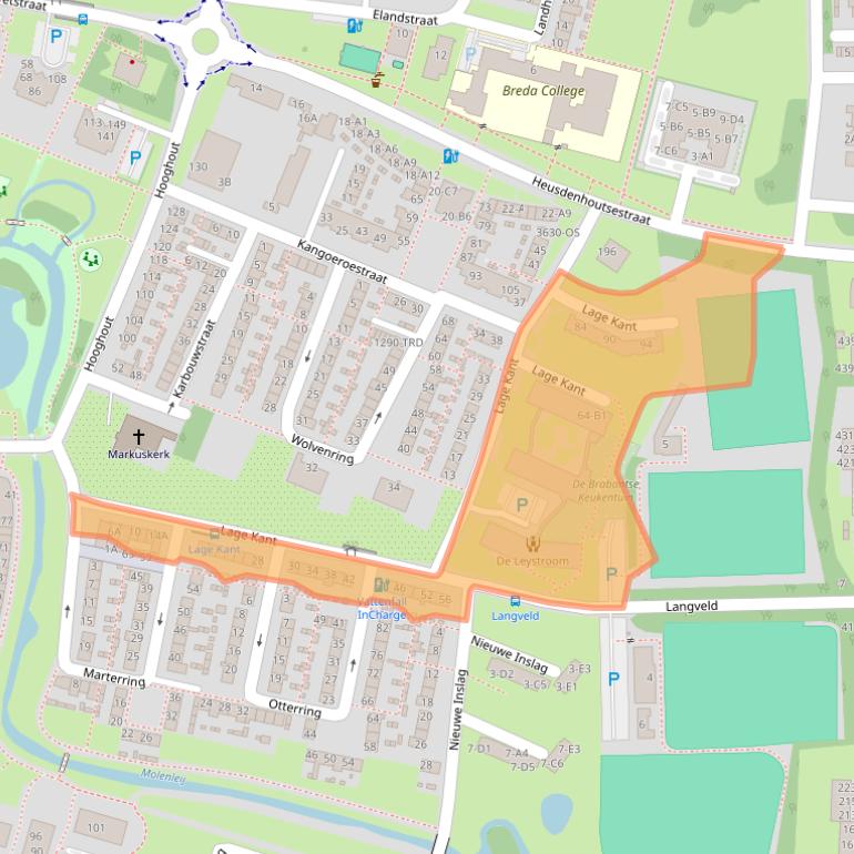 Kaart van postcodegebied 4817GG.