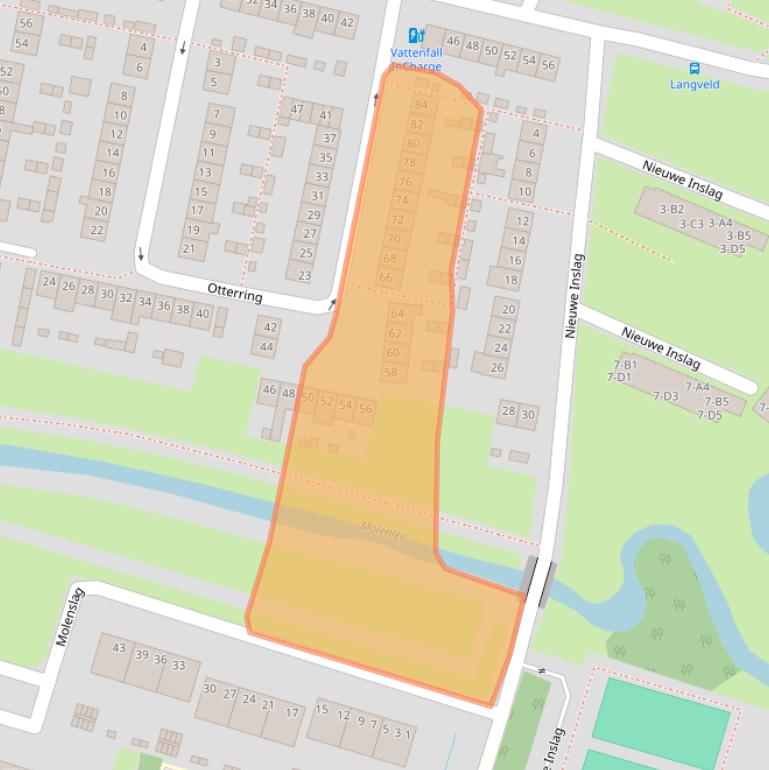 Kaart van postcodegebied 4817GT.