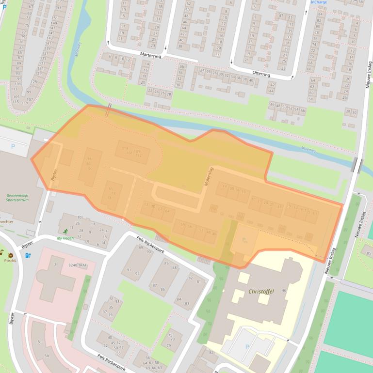 Kaart van postcodegebied 4817GZ.