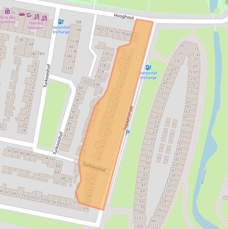 Kaart van postcodegebied 4817HB.