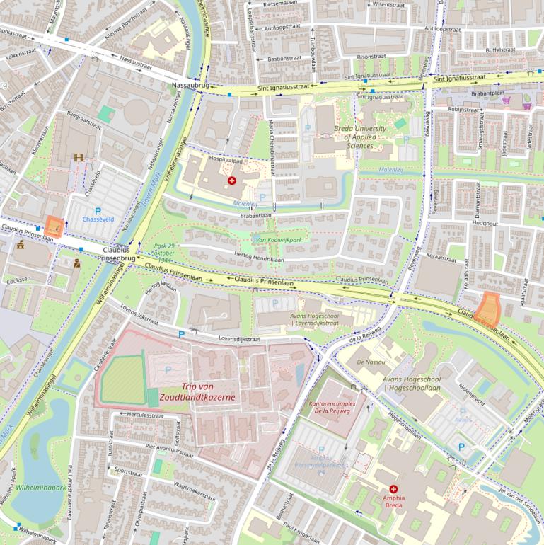 Kaart van postcodegebied 4817HC.