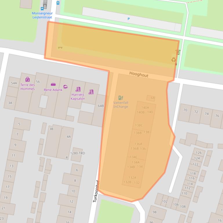 Kaart van postcodegebied 4817HE.