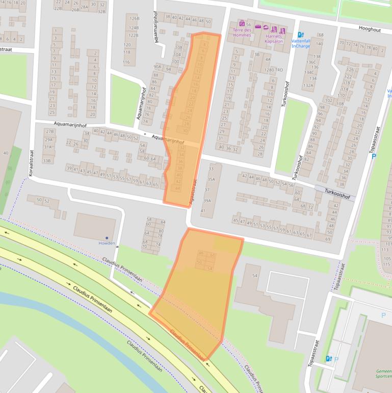 Kaart van postcodegebied 4817HJ.