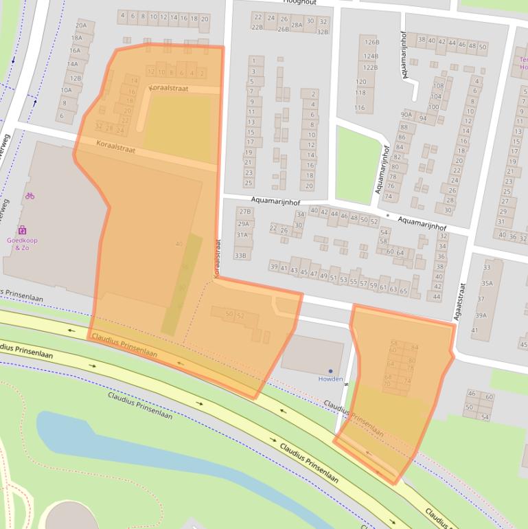 Kaart van postcodegebied 4817HP.