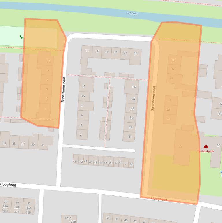 Kaart van postcodegebied 4817HR.