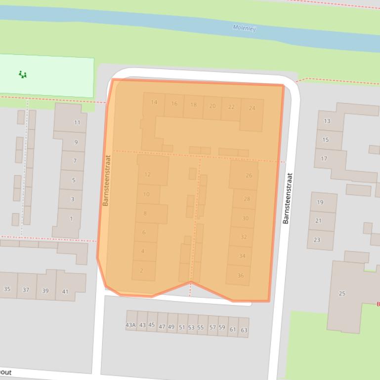 Kaart van postcodegebied 4817HS.