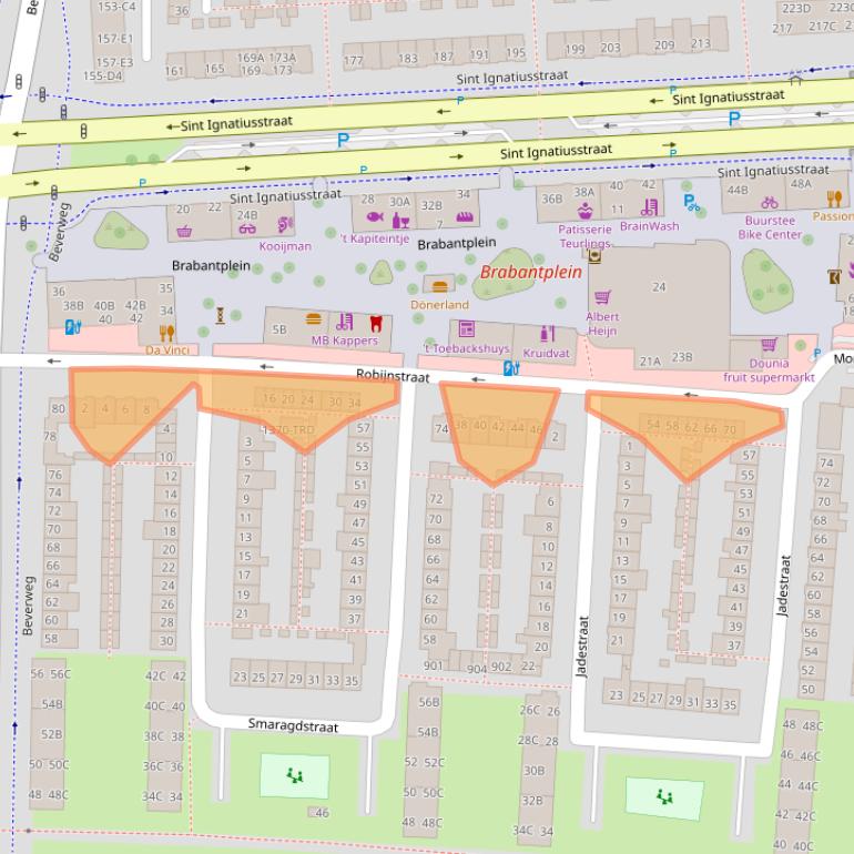 Kaart van postcodegebied 4817JG.