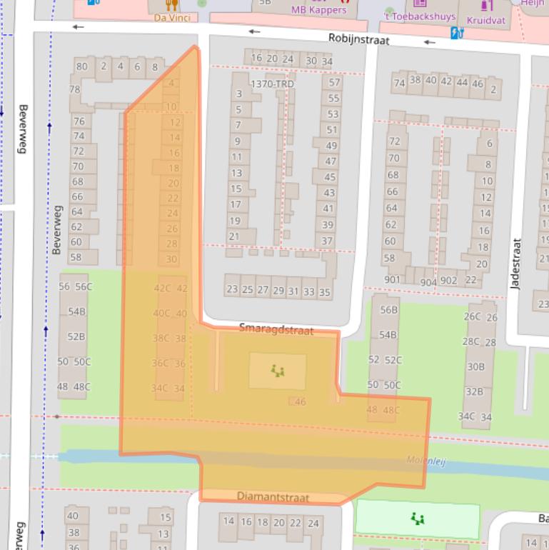 Kaart van postcodegebied 4817JM.