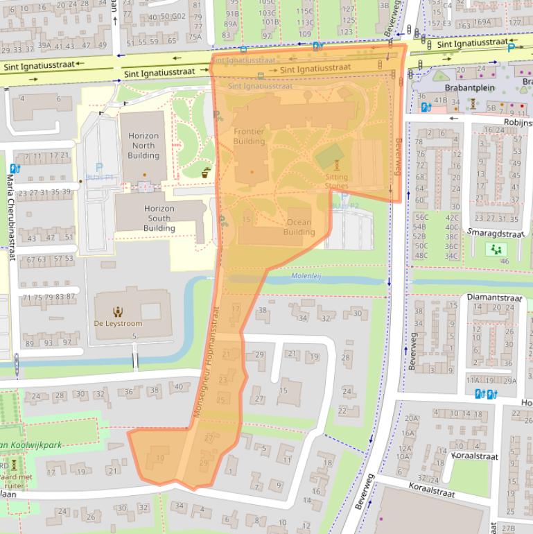 Kaart van postcodegebied 4817JT.