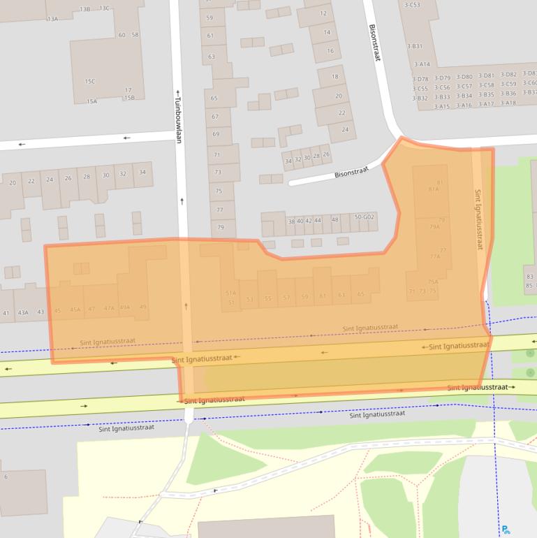 Kaart van postcodegebied 4817KB.