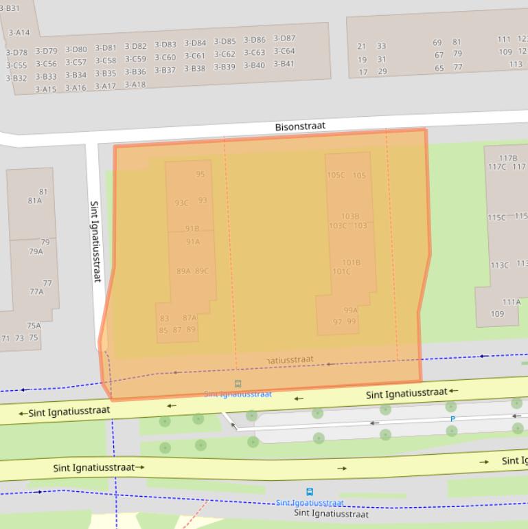 Kaart van postcodegebied 4817KC.
