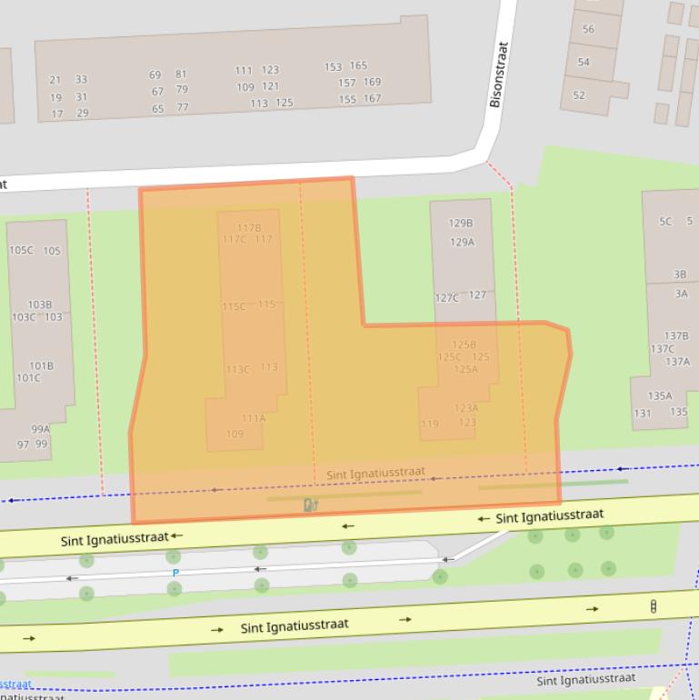 Kaart van postcodegebied 4817KD.