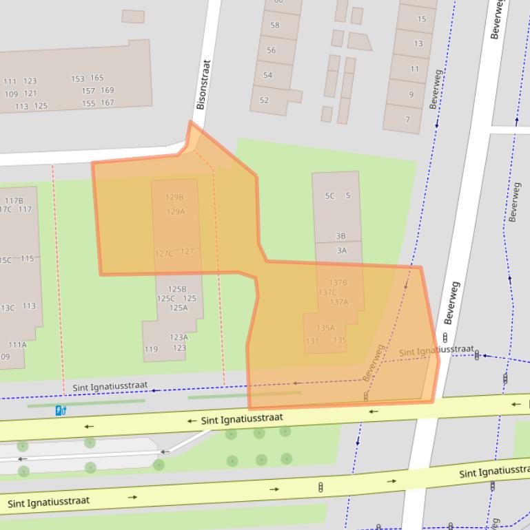 Kaart van postcodegebied 4817KE.